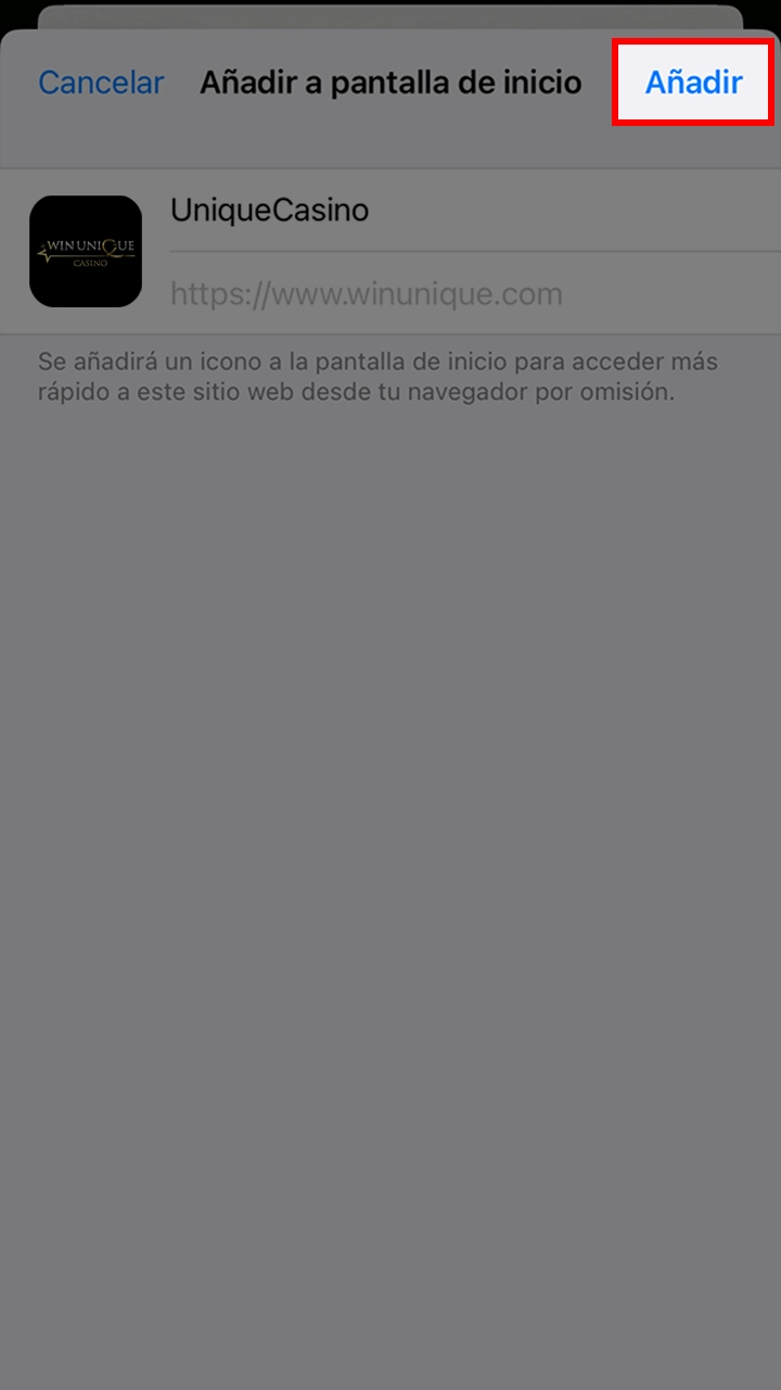 Añade Casino WinUnique a tu escritorio cuando termines.