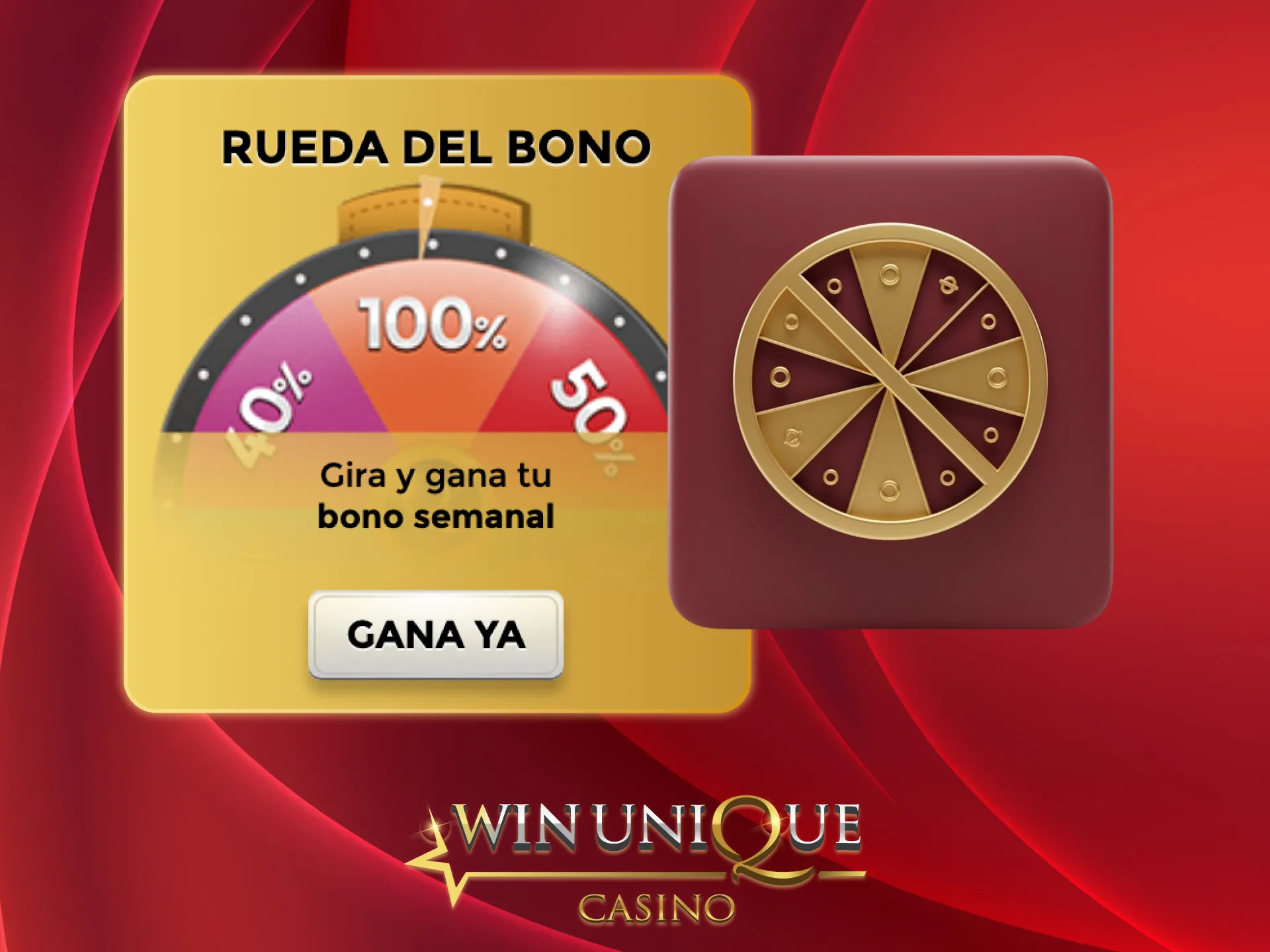 Gira la rueda y gana premios en Unique Casino.