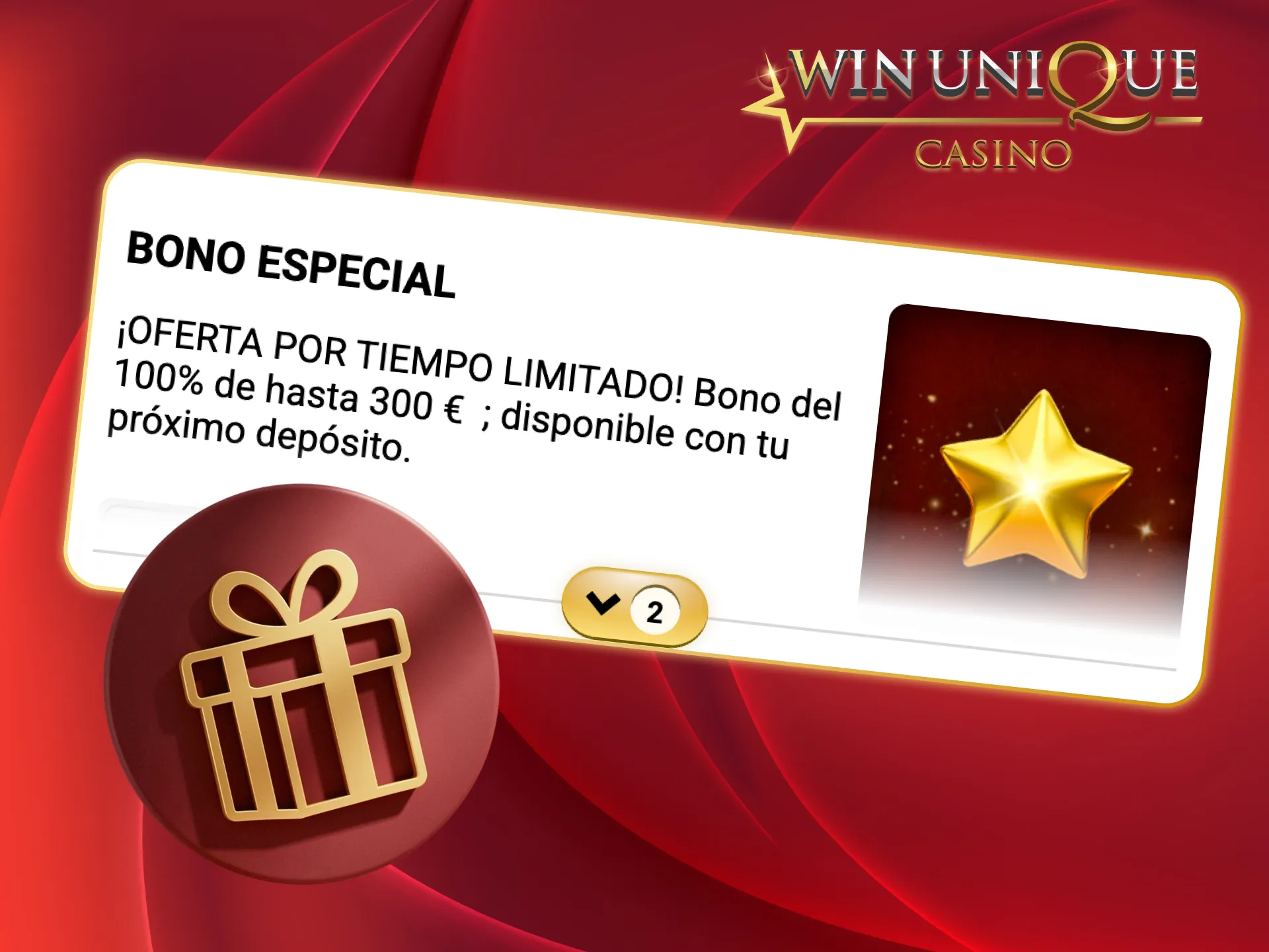 Ricevi un bonus dopo aver effettuato un deposito su Unique Casino.