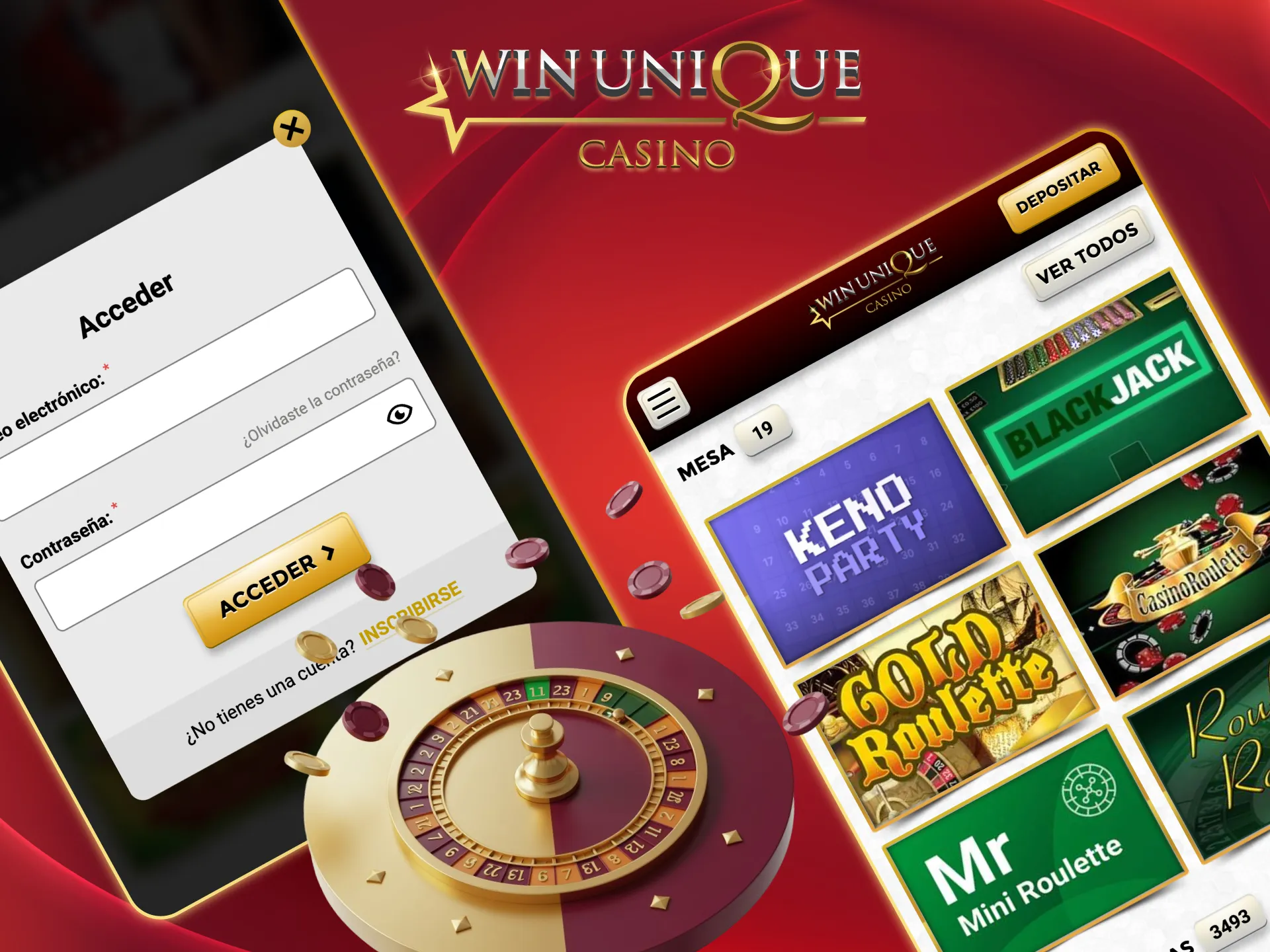 Disfruta juegos de mesa móviles en Unique Casino.